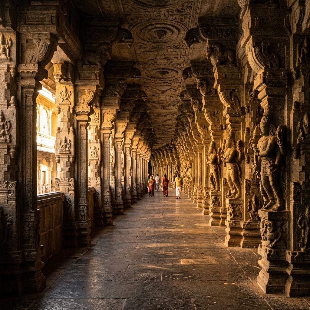 Ancient temple corridor